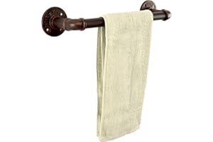 LINKPIPES Rohrhandtuch Bar Wand montiert Industriehandtuch Rack Halter Rustikale Heavy Duty Badezimmer Hardware (12 inch, Rote Bronze)