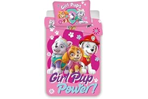 BRANDMAC APS Paw Patrol 'Girl Pup Power' Bed Linen 100 x 135 + 40 x 60 cm