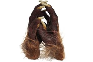 JIAHG Realistische Werwolf Klaue Handschuhe Pelzige Tierhandschuhe Lange Fingernägel Halloween Plüsch Horror Cosplay Tier Klaue Gothic Dämon Vampir Handschuhe