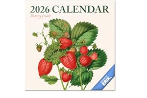 Grupo Erik Wall Calendar 2026 - Fruits Botanical Calendar 2026 | Square 30 x 30 cm - 12 x 12 inches Wall Planner, Family Planner Month To View | Botanical Gifts For Friends
