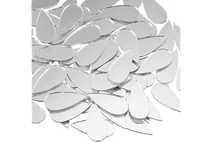 OLYCRAFT OLYCRAFR 150 sztuk lusterek mozaikowych w kształcie kropli szklanych płytek do samodzielnego wykonania, do sztuki i dekoracji na ścianę, drzwi, 150 sztuk