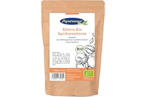 ‎AYURSANA Ayursana Bittere Aprikosenkerne - Saatgut - Sehr hoher Amygdalin-Anteil - Schadstoffgeprüft im deutschen Labor - Bio-Qualität