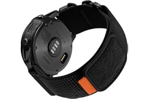 Bandletic Compatible with Garmin Fenix 8 51mm/7X/7X Pro/6X/6X Pro/5X Plus/5X/Fenix 3/3 HR Strap, 26mm Quick Fit Nylon Strap for Garmin Epix Pro 51mm/Tactix Delta Solar/Instinct 2X Solar/Enduro 3/2/1