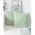 OYIMUA Flauschige Kissenbezüge 50x50 Cm Im 2er-Set – Beige/weiß, Modern Für Sofa & Wohnzimmer