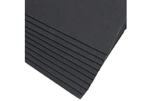 Uhat Pack 10 A4 Foam Craft Sheets EVA Sponge Paper 2mm for Children DIY Crafts Decorations (Black)