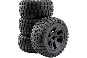 GDOOL 1:10 9200 RC Tires PX9200-29A Accessories Spare Parts for 1:10 9200 9200E 9201E 9205E 9206E Trucks 200E 210E Brushless RC Cars Vehicle (4 Pieces)