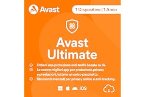 Avast Ultimate 2026 |Antivirus 1 Dispositivo | 1 Anno | Codice d'attivazione via email