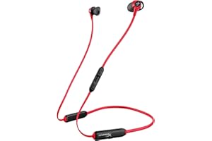 HyperX Cloud Buds Auricolari, Connessione Senza Filo Bluetooth 5.1, 3 Misure di Copriauricolari in Silicone, Microfono Integrato e Pulsante Multifunzione, Fino a 10 Ore di Autonomia, Nero/Rosso