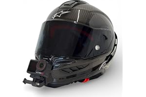 Action Cam Chin Mount motorcykelhjälmar (Set, Alpinestars Supertech R10)