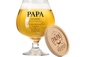 Funnli Cadeau Papa, 17oz Verre À Bière Cadeau Anniversaire Papa, Verre A Biere Cadeaux Anniversaire Noël Fete Des Peres Pour Pere de Fille Fils