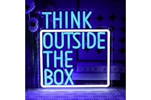 OYCGZV Über den Tellerrand schauen Neon Schild Schriftzug Led Neon Schild Wand Neon Sign USB Led Schild für Spielzimmer Arbeitszimmer Klassenzimmer Meeting Management Büro Man Cave