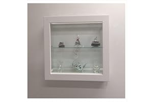 VM ART DESIGN GLASS BY VETRERIA MICELI Vetrinetta da Parete Modello Quadro 50x50 Art.VMBR6TC-QD50TR (Bianca)