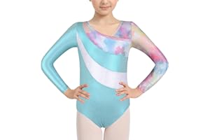DANSHOW Gymnastics Leotards for Girls Sparkle Dance Sleeveless Leotards for Kids Age 2-10 Years
