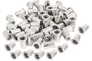 WOOPAIS 50pcs M5 Rivet Nut Stainless Steel Rivet Nuts Threaded Insert Nutsert Rivnuts M5-0.8