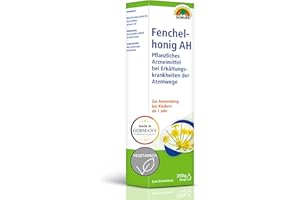 ‎SUNLIFE SUNLIFE Fenchelhonig AH 350 g - Sirup gegen Erkältung & Husten - Wirkstoff bitteres Fenchelöl - Hustenlöser für Kinder ab 1 Jahr - Fenchelhonig flüssig