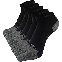 6 Paia Calzini Con Dita Separate Uomo Donna – 39-44, Cotone Traspirante, Sportivi E Antisfregamento, Per Running E Tempo Libero