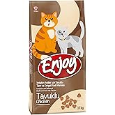 Enjoy Dry Cat Food, Chicken, Adult, 15 Kg Brown