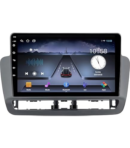 Erisin Android 14 9 Zoll 4GB RAM 64GB ROM 8-Kern Autoradio GPS Navi für VW Passat B6 Golf V VI