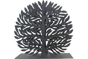 MECSAL CASALINGHI Portatovaglioli da Tavolo, Porta Salviette Cucina, in Metallo Decoro Albero Foglia, Casa Bar Pizzeria (ALBERO 2)