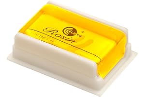 Elagon (601) erstklassiges, hochwertiges, durchsichtiges, gelbes, staubfreies Kolophonium Künstlerlob für Violine, Geige, Viola, Cello, Kontrabass, usw. in plastischer Schachtel.