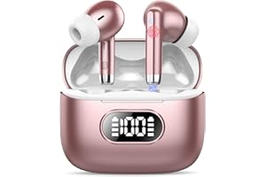 COIOC Wireless Earbuds, Wireless Headphones Bluetooth 5.3 Headphones with 4 ENC Mic, Bluetooth Earphones with 50H Hifi Stereo, Noise Cancelling Headphones Wireless Mini Ear Buds IPX7 Waterproof LED Display