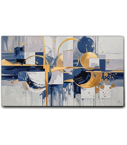 Tableau Grand Format XXL Vassily Kandinsky – 3 Panneaux 70x100cm, Art Abstrait Couleur, Décoration Murale