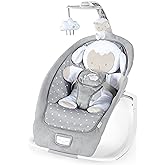 Ingenuity 2 in 1 Light Baby Swing and Hoppala (0-30 Months, Up to 18 Kilos) - Mealtime Mat, Vibrations and Sounds