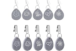 Nuangoo 10 Pezzi Pesi per Tovaglia,Pesi per Tovaglia con Clip per Fermare Le tovaglie in casa, in Campeggio, ai Matrimoni e ai Picnic all'aperto.