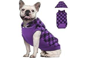 Hjumarayan Manteau pour Chien Petite et Moyen Taille, Manteaux d'hiver pour Chiens Chaud Vetement pour Chien Noel Veste en Polaire pour Labrador, Chihuahua, Bouledogue Francais (Violet, XXS)