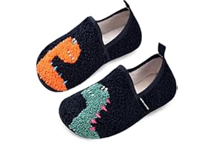 WATELVES Slippers Kids Boys Girls Slipper Winter Warm Furry Slipper Socks with Non-Slip Sole for Indoor