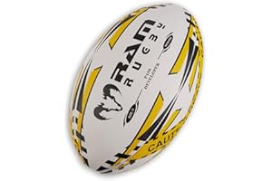 Ram Rugby Pass Developer – Gewichteter Trainingsball – Verbesserung von Handgelenk- & Armkraft sowie Passweite – 3D-Griff – Ultima-Qualität Synthetikgummi – Größen 3, 4 & 5