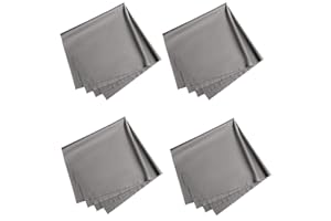 K&F CONCEPT Kit Panni Pulizia 40,6 * 40,6 cm x 4 Pezzi Grigio Lavabile per Smartphone Specchio Schermo Finestra Ipad Fotocamera Obiettivo Filtro Cornice Gioielli per Auto
