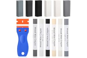 NAKUTITA Laminat Reparaturset, Möbel Arbeitsplattet Reparatur set für Holz Fliesen Parkett Laminat Vinyl, 12 Stück Möbelmarker Hartwachs Reparaturset Wachskitt zum Kratzer Schäden Loch Ausbessern Arbeitsplatte