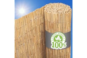 urfence 100x300 Cannucciato per Giardino - Rete Ombreggiante per Recinzione - Frangivista Balcone Ringhiera in Canna - Arella in Canniccio Frangivento