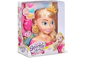 ZURU- Sparkle Girls-Tete A COIFFER ET Accessoires, 30335, Blonde