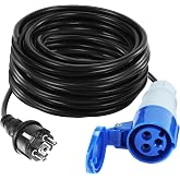 10 m EEC Adapter Cable, 230 V/16 A EEC Adapter Cable, with Contact Protection, 3 Pin Boat Adapter Cable, for Electricity Conn