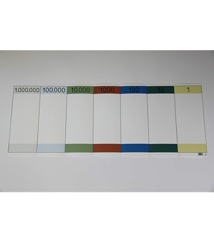 WISSNER Set Di Calcolo Decimale Magnetico 3D - 54 Pezzi In Cartone Riciclato, Per Lavagna, Made In Germany