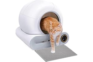 NNOVAT Lettiera Gatto Autopulente Automatica 65 L + 9 L Di Grande Capacità/Controllo APP/Deodorante Ionico Lettiera Gatto Automatica, Tappetino Per Gatti Multipli