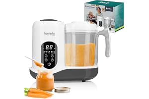 LIONELO BABYMENU multifunktionell köksmaskin för beredning av barnmat 300 4 program ånga, blanda, värma, avfrosta, onlinerecept