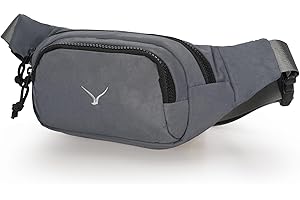 HYNES EAGLE Bumbag saszetka biodrowa wodoodporna nerka do biegania dla mężczyzn kobiet regulowany pas saszetki na talię na zewnątrz, do uprawiania sportu, wędrówek, podróży, szary, 31x6x13cm
