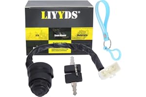 LIYYDS Ignition Key Switch Compatible with EZGO Kawasaki Mule 600 KAF400B KAF400E Mule 610 KAF400A KAF400C KAF400G Mule 4000 Tans Mule 4010 Trans