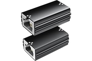 LALASIS Adaptador RJ45 Extensión LAN Cable Ethernet Conector 10 Gigabit Ethernet conecta el adaptador LAN para LAN Cable,Cable de red,acoplador de red compatible con Cat8,Cat7,Cat6,Cat5e,Cat5 [2 piezas] Negro