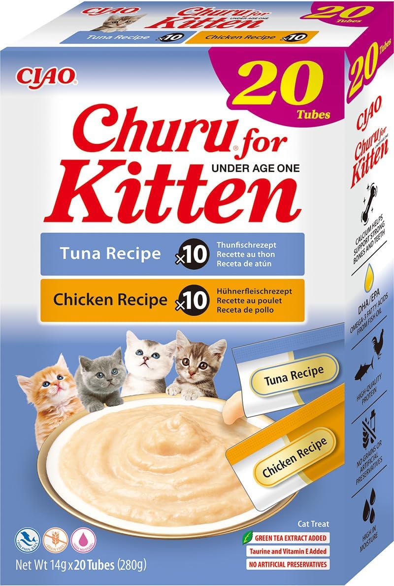 Avis d'Expert & Test Approfondi : INABA CIAO Churu Kitten Creamy Puree Kattensn (Sélection)