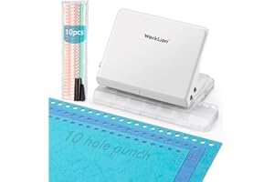Rilegatrice per agenda: WORKLION Metal 10 fori e multi colore 30 fori sfusi anelli raccoglitori (10 pezzi) per realizzare 26 fori su carta B5, 30 fori su A4, 20 fori su libro A5.