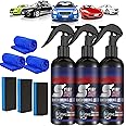3PC New Multi-functional Coating Renewal Agent, Rayhong Spray Coating Agent,3 in 1 High Protection Quick Car Coating Spray Fast-Acting, Ceramic Coating Agent Spray, High Protection Nano Coat, Anti