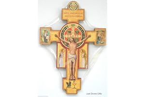 rosarybeads4u 6" St Saint Benedict Crucifix Cross Wall Hanging