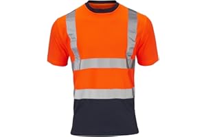 Stormway High Visibility T-Shirt, UV Protected, EN ISO 20471, Breathable Polyester, Hi Vis Workwear, Outdoor & Construction, Multiple Sizes and Colors.