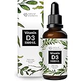 Vitamin D3-1000 I.E. pro Tropfen - 50ml (1750 Tropfen) - In MCT-Öl aus Kokos - Hochdosiert, flüssig