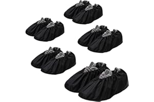 youtu 5 Paires réutilisable Hommes Femmes imperméable Imperméable Anti-poussière mudproof Chaussures Housse Respirant étanchéité Couvre-Chaussures Durable Pratique antidérapante