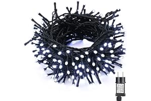 NEXVIN Guirlande Lumineuse Sapin de Noel Blanc Froid 20M 200 LED Lumiere Sapin de Noel, Electrique, 8 Modes, Fonction Mémoire Minuteur, Étanche pour Decoration Noel Exterieur et Interieur